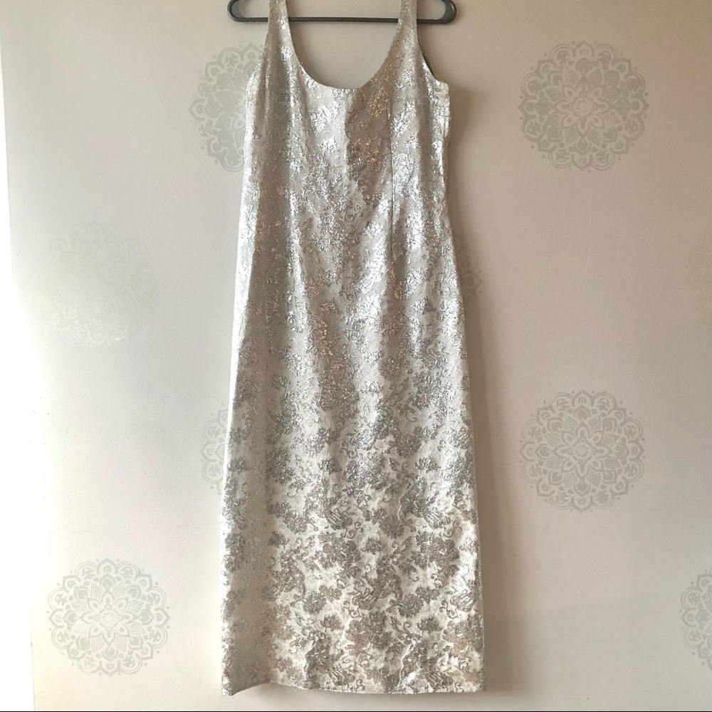 Vintage Shiny Maxi 60s Dress